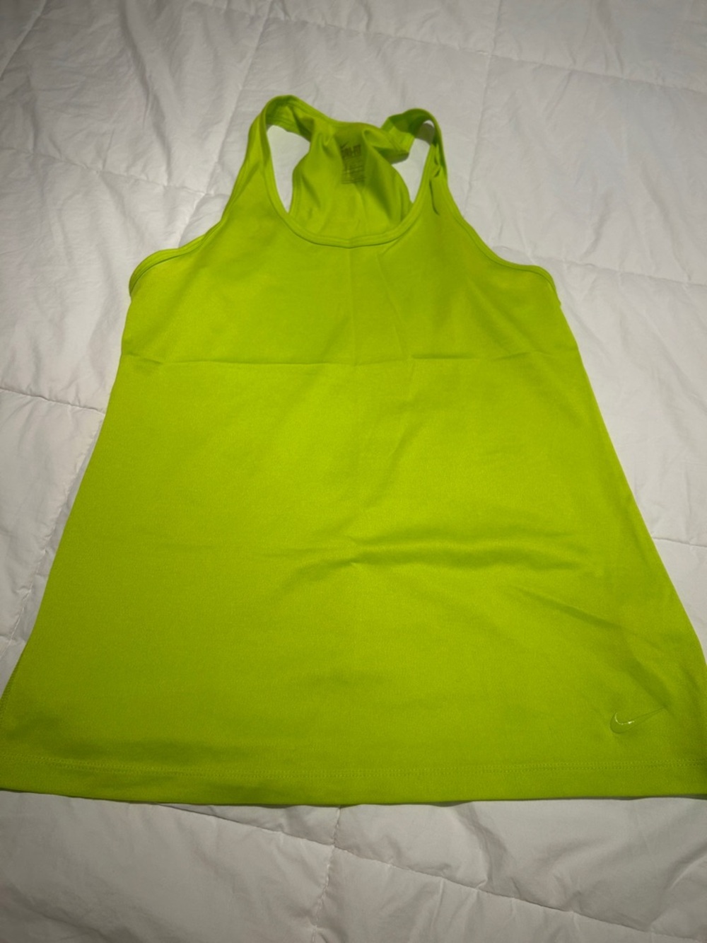 Nike Women’s Racerback Tank Top in Neon Lime